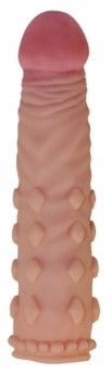 Насадка на член - Pleasure X-Tender Penis Sleeve Add 2" Flesh sexstyle | Зображення 2