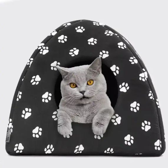 Мягкий домик для собак и кошек YU227 компактный складной Pet Hut White 35 см × 40 см | Зображення 2