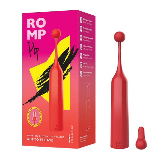 Кліторальний стимулятор Romp Pop, знімна насадка, високочастотний | Зображення 8
