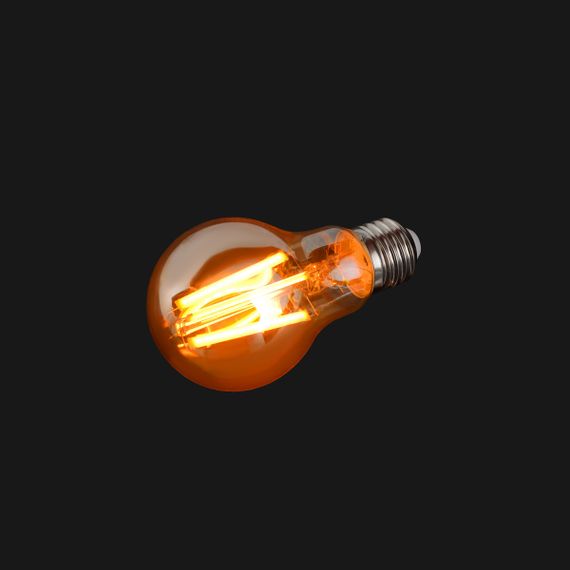 Лампа светодиодная LED 12W E27 COG WW A60 Amber 220V | Зображення 2