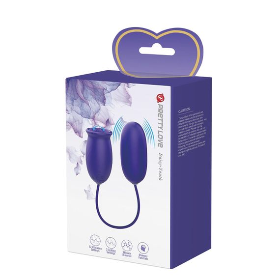 Віброяйце PRETTY LOVE - Daisy - Youth, 12 vibration functions 3 licking settings Memory function Sex Aura | Зображення 1