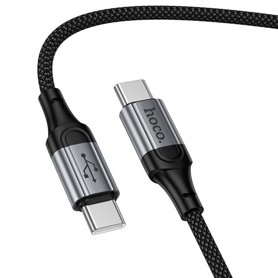Дата кабель Hoco X121 Nuevo Type-C to Type-C 60W (1.5m) Black | Зображення 5