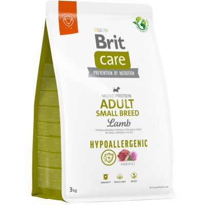 Сухой корм для собак Brit Care Dog Hypoallergenic Adult Small Breed с ягненком 3 кг (8595602566143)