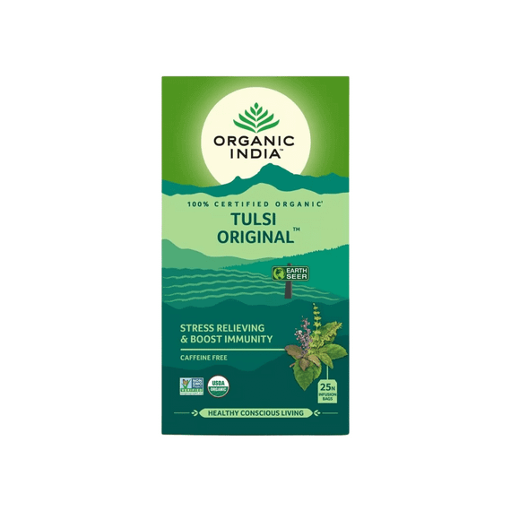 Органічний індійський чай Тулсі оригінальний  25 чайних пакетиків Organic India 801541050505