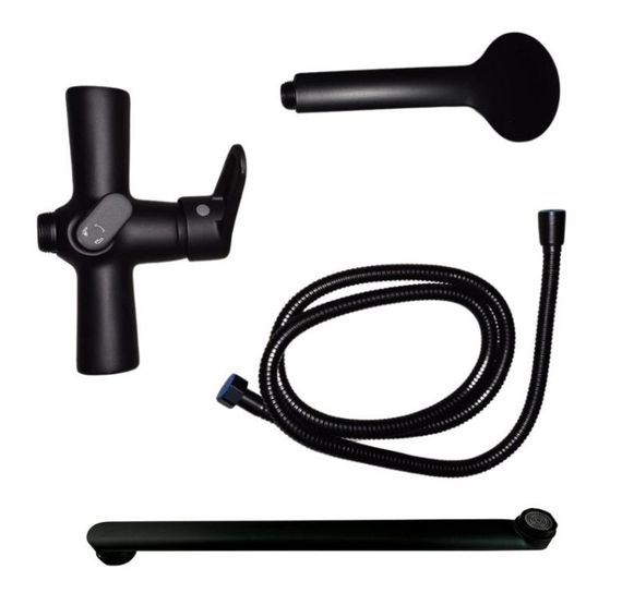 Змішувач для ванни Lidz Nicole 005, Black (k35) LDNIC005BLA45183 | Зображення 2