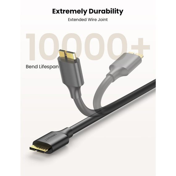 Дата кабель USB 3.0 AM to Micro B 1.0m US130 black Ugreen (10841) | Зображення 2