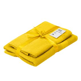 Набір рушників ARDESTO махрових Essence 50х90см, 70х140см, 2шт, 100% бавовна, жовтий (ART2358YE)