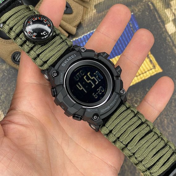 Чоловічий годинник Skmei 1356AGPK Army Green Tactic Compass | Зображення 6