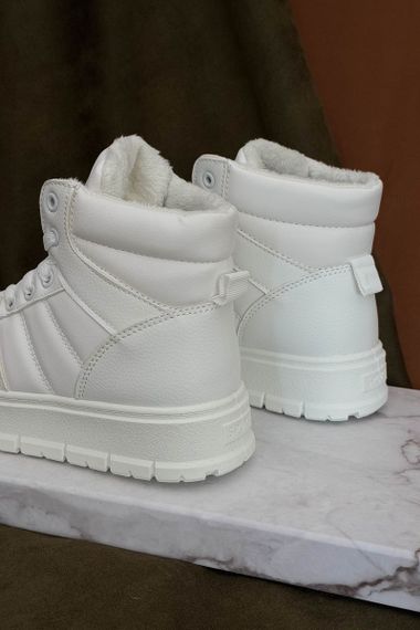Кросівки жіночі зимові на хутрі, колір білий, 248RMB03 | Зображення 3