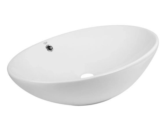 Комплект Qtap Dove: Раковина накладна овальна 635x420x150 мм White + Донний клапан PU02O (QT06113077WN47309) | Зображення 4