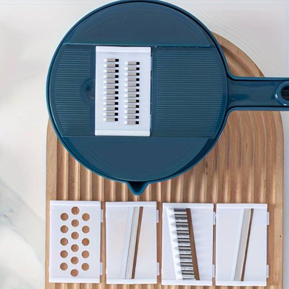 Ручная овощерезка 8в1, с чашей 1,8л, Темно-зеленый / Многофункциональная терка для овощей / Измельчитель | Зображення 6