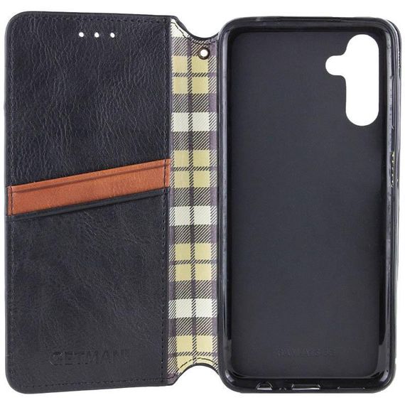 Кожаный чехол-книжка GETMAN Cubic (PU) для Samsung Galaxy A17 5G Зеленый Черный | Зображення 2