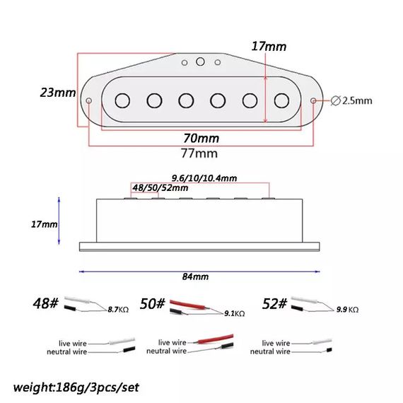 Set вентиляційних синглів датчики Alnico 5 для електрогітари Fender Stratocaster squer Cort Ibanes Shur LTD ESP | Зображення 1