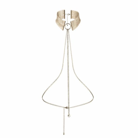 Ожерелье-ошейник с цепочкой Bijoux Indiscrets золотое, 59 см sexstyle | Зображення 2