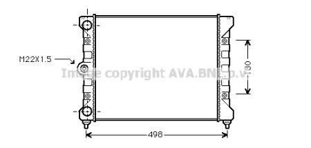Радіатор охолодження Vw Vento / Vw Golf 3 1991-1999 Розміри радіатора: 433x322x34