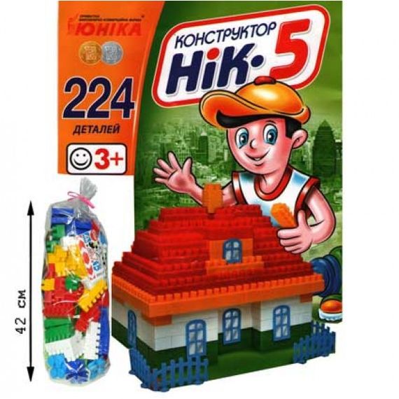 Дитячий конструктор НІК-5 70927, 224 великі деталі | Зображення 1