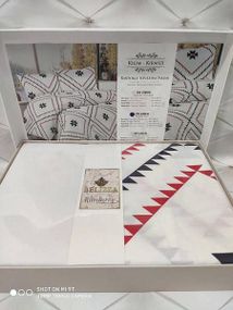 Постельное белье Belizza Kilim kirmizi Ранфорс Хлопок Евро размер