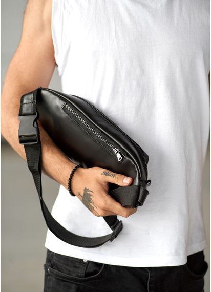 Мужская сумка бананка Sambag Holster MSH чорна 36 × 14 × 4 см (87119131m) | Зображення 3