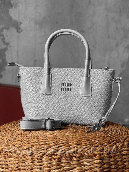 Женская сумка Miu Miu grey 4 ДЛ7329 | Зображення 3
