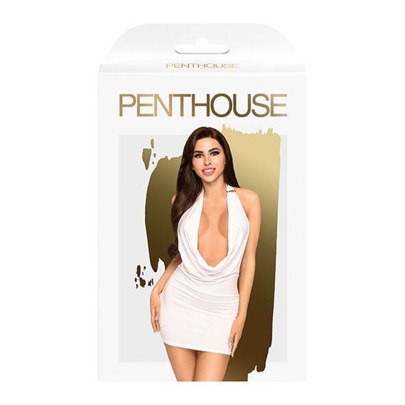 Міні-сукня з хомутом та глибоким декольте Penthouse - Heart Rob White XL, M/L | Зображення 2
