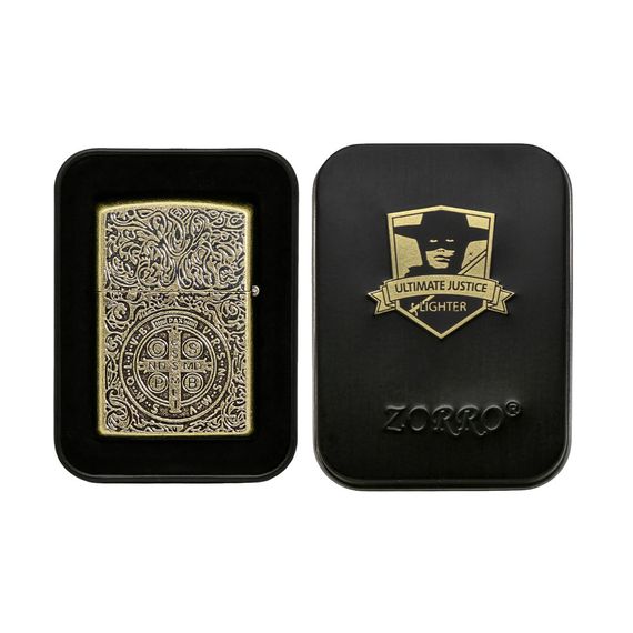 Запальничка Зорро Бензинова Хрест Святого Бенедикта Zorro Constantine | Зображення 2