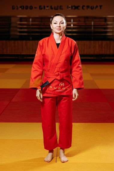 Червоне кімоно для дівчат/жінок, грепплінг, TM BUDOGI, зріст 190 см, щільність 450 гр/м.кв.