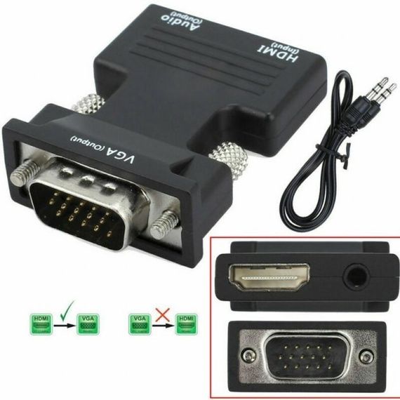 Конвертер з HDMI на VGA OUT Black | Зображення 3