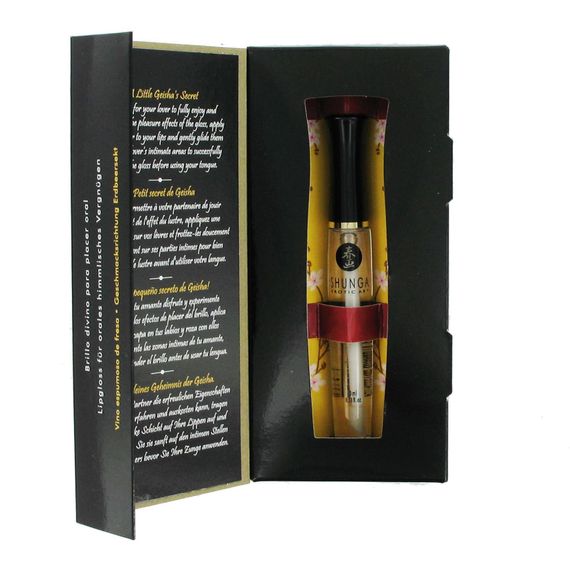 Стимулирующий блеск для губ Shunga LIPGLOSS - Sparkling Strawberry Wine (10 мл), эффект покалывания | Зображення 2