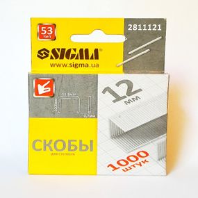 Скоби 12 х 11.3 мм 1000 шт SIGMA (2811121)