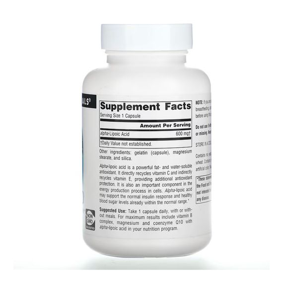 Alpha Lipoic Acid 600mg - 60 caps | Зображення 1