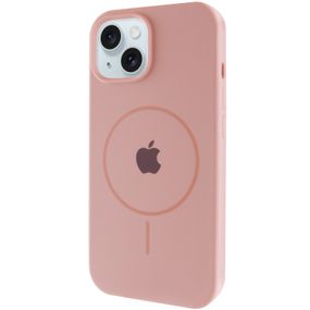 Чехол Silicone Case Full Protective (AA) with MagSafe для Apple iPhone 15 Plus (6.7") Розовый / Pink Sand