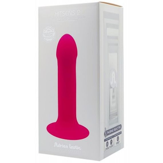 Фалоімітатор термореактивний Adrien Lastic Hitsens 2 подвійний щільності, на присосці, рожевий Sex Aura | Зображення 4
