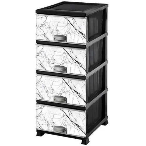 DECOR комод з малюнком (1) (x128 білий мармур)