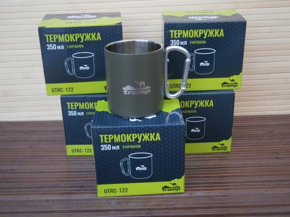 Сталева термокухоль з карабіном Tramp 350 мл UTRC-122-olive Півниковий кухоль із карабіном термо | Зображення 5