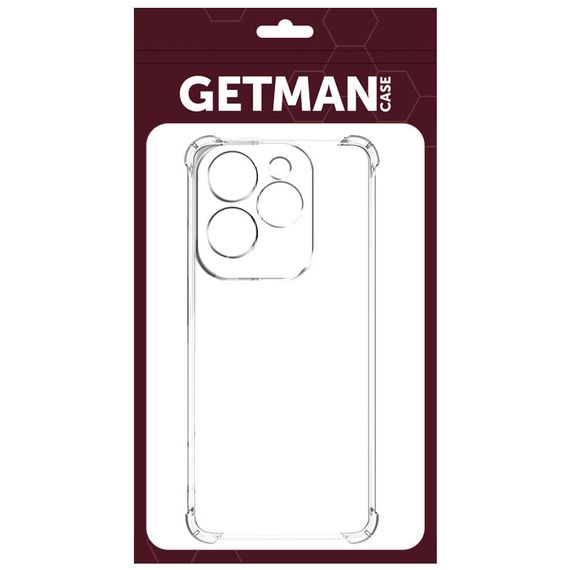 TPU чохол GETMAN Ease logo посилені кути Full Camera для Infinix Hot 40 Безбарвний (прозорий) | Зображення 3
