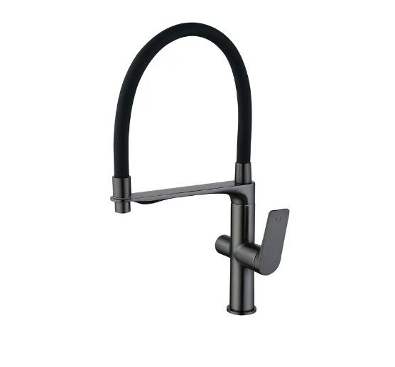 Змішувач для кухні Mixxus Premium DERBY 021 (NUT) GRAPHITE REFL.BLACK з виходом для питної води (MI6612)