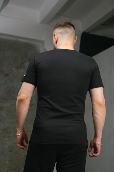 Футболка чоловіча з прапором на плечі Intruder чорна (9527946488) | Зображення 3