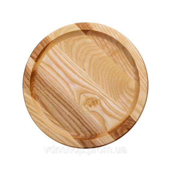 Кругла дошка для сервірування 25 см для подачі нарізок, ясен T2W250