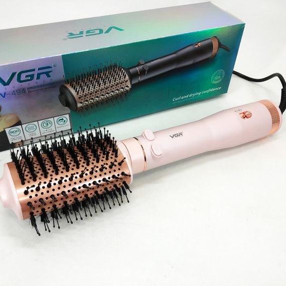 Фен с насадкой брашинг VGR V-494 800 Вт, Фен с насадкой для прикорневого объема, Фен-расческа для сушки BH-82 | Зображення 6