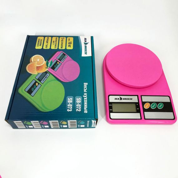 Ваги кухонні SeaBreeze SB-072, Електричні кухонні ваги, Точні кухонні ваги. Колір: рожевий | Зображення 7