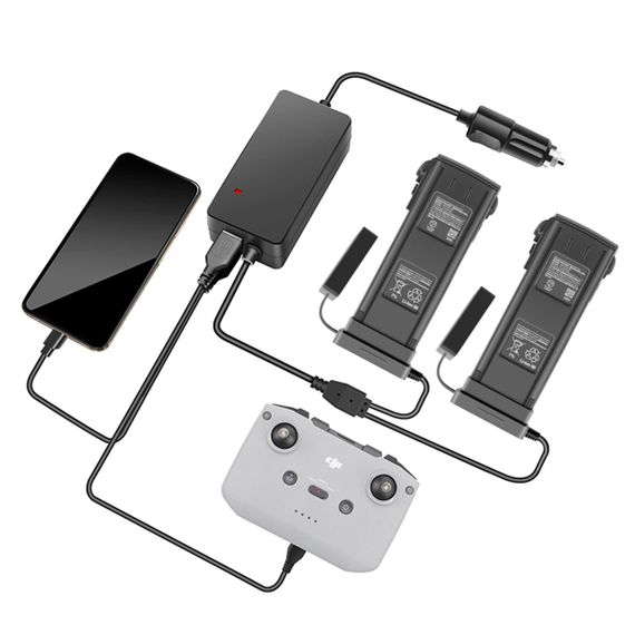 Автомобильное зарядное устройство для квадрокоптера DJI Mavic 3 / 3 Pro / 3T / 3E DC 17.6V-3A x 2 порта