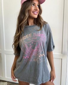 Футболка женская с принтом повседневная XL Серая