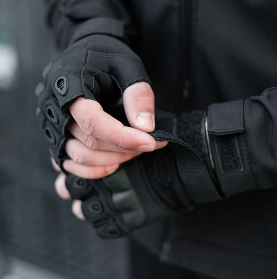 Тактичні рукавички OAKLEY! Військові рукавички Чорні Безпалі! Штурмові рукавички   знижка | Зображення 3