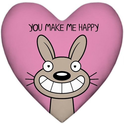 Подушка сердце XXL You make me happy 57x57 см (6PS_15L033)