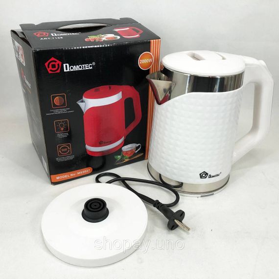 Електрочайник Domotec MS-5027 2000 Вт. Колір: білий | Зображення 6