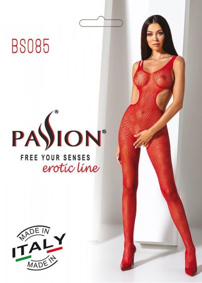 Еротичний бодістокінг з малюнком Passion BS085 red Sex Aura | Зображення 3