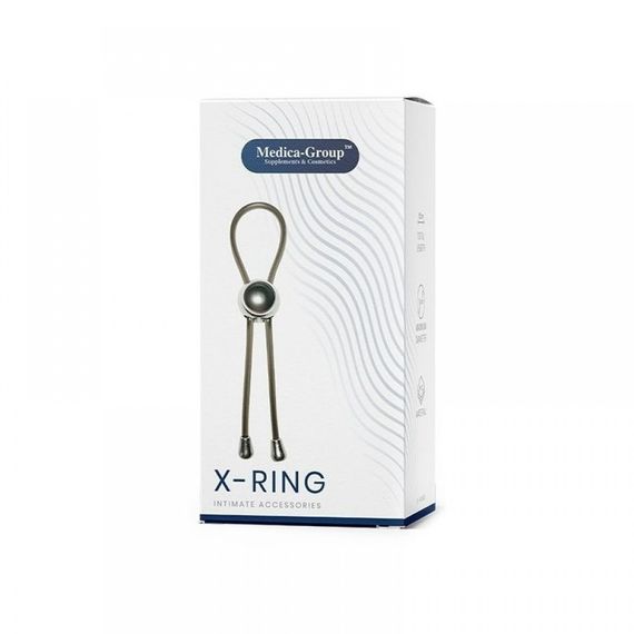 Ерекційне ласо X-Ring Medica Group, силіконове, чорне Sex Aura