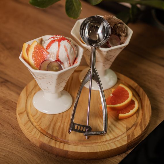 Кругла ложка для морозива 23×6,5 см з нержавіючої сталі HP-19-20-7.2x23CM | Зображення 6