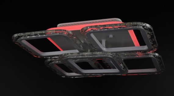 Люстра світлодіодна стельова LED світильник для квартири на стелю лед з пультом 26089 Білий 10х38х38 см. | Зображення 5