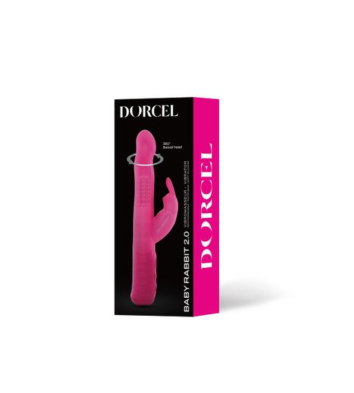 Вібратор-кролик Dorcel Baby Rabbit Magenta 2.0: Перлинний масаж, Обертова головка, Подвійна стимуляція, колір Магента | Зображення 6